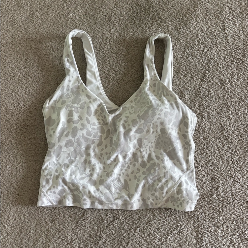 Lululemon align tank top white leopard